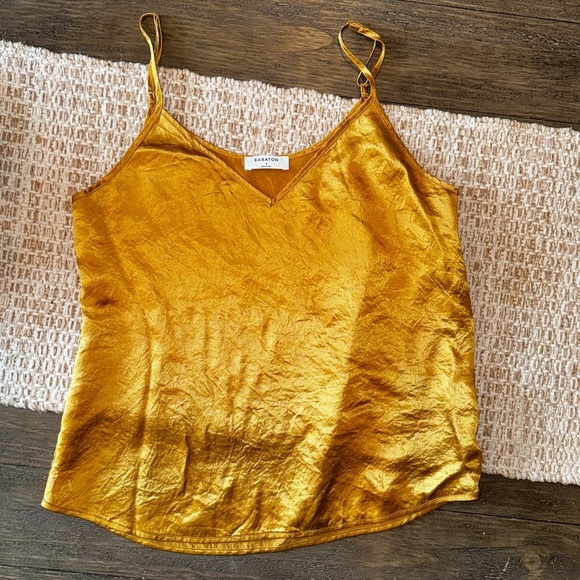 Babaton Tops - Babaton Golden Yellow EVERLY V-Neck Layering Tank Top Size Small Aritzia